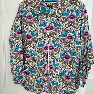 Talbots Multicolor Floral Blouse